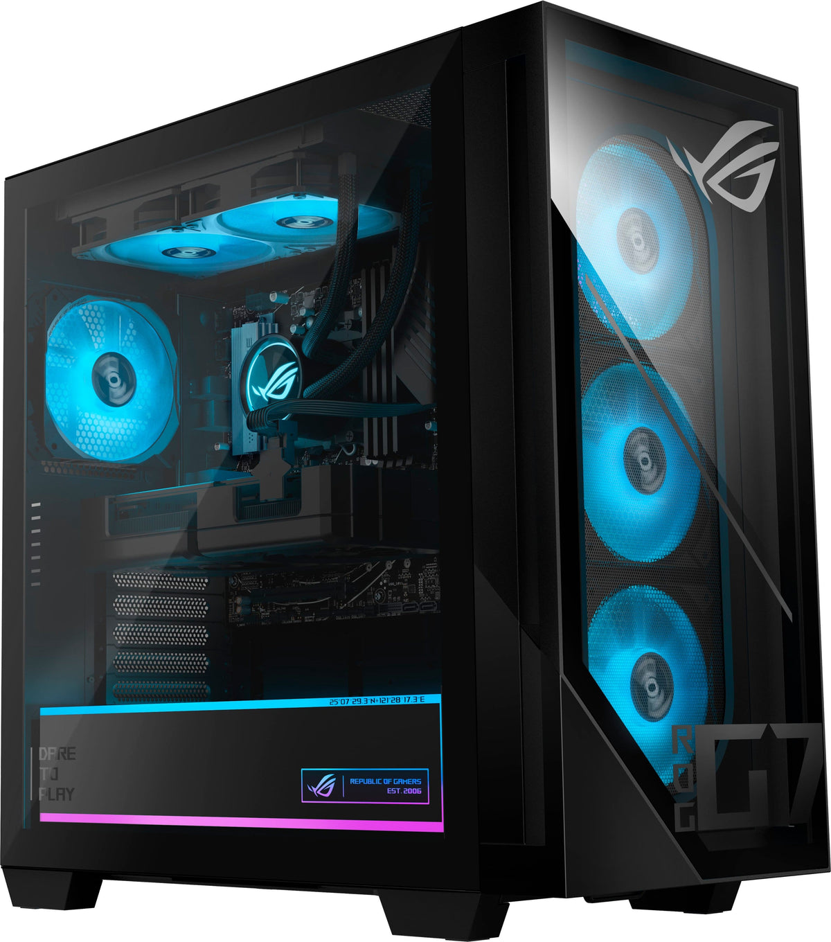 ASUS - ROG GM700 Gaming Desktop - AMD Ryzen 7 8700F - 32GB Memory - NVIDIA GeForce RTX 5060Ti 16GB - 1TB SSD - Black