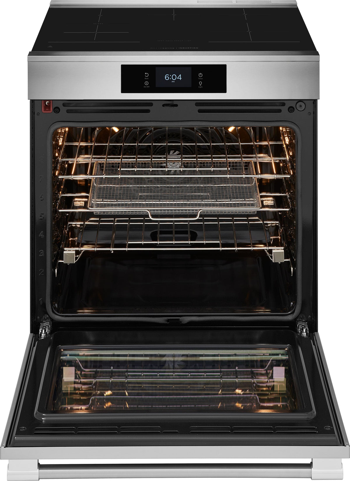 Frigidaire - 30" Induction Range with Stone-Baked Pizza - Stainless Steel