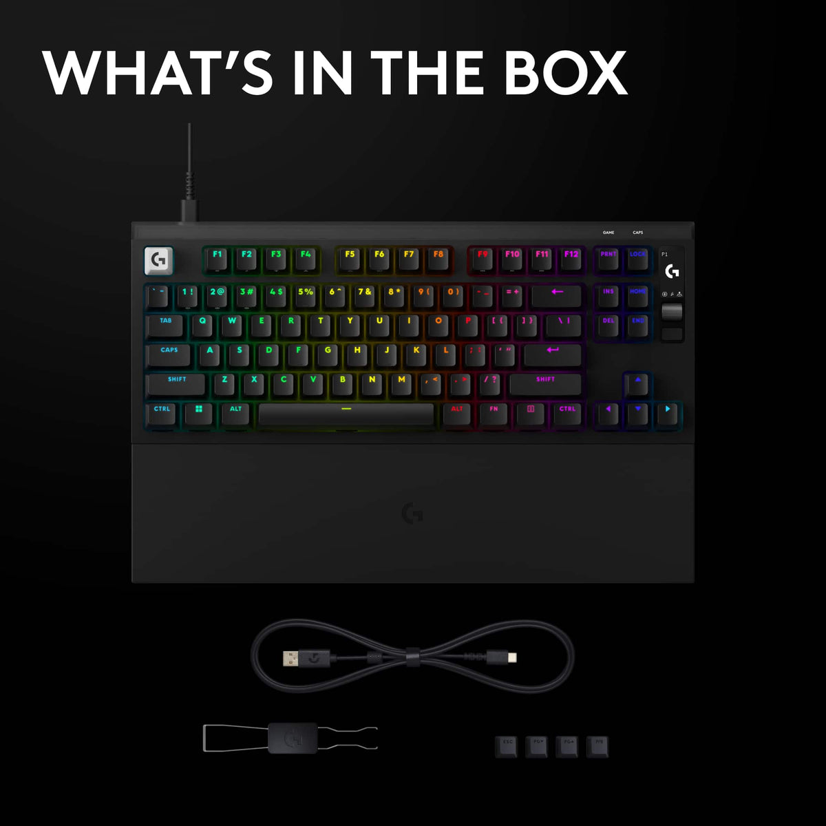 Logitech - G PRO X2 RAPID (Tenkeyless) Wired Gaming Keyboard with Magnetic Analog Switches and OLED Display - Black