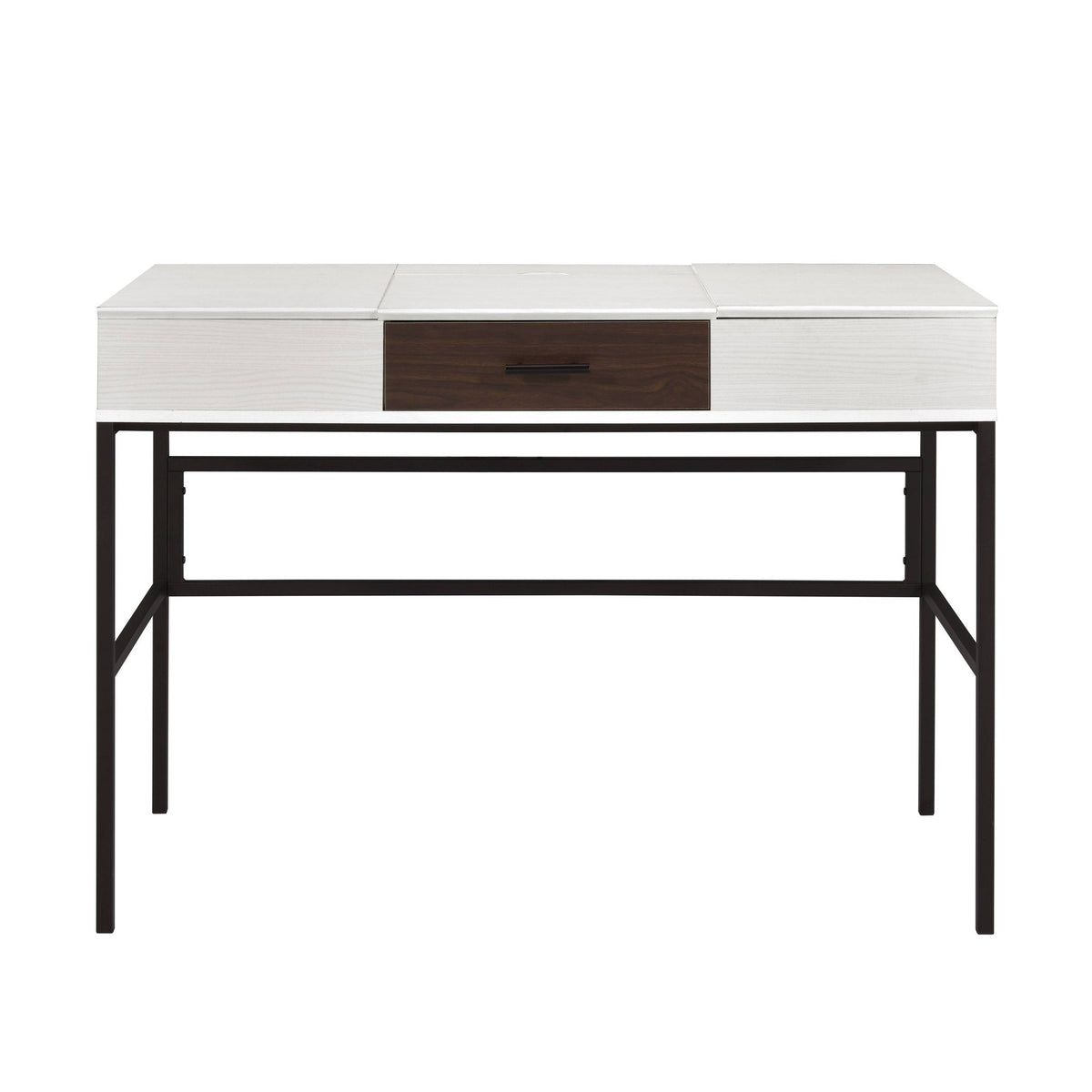 Verster - Escritorio con USB - Negro / Natural