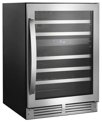 Whirlpool - 46-Bottle Wine Cooler - Stainless Steel