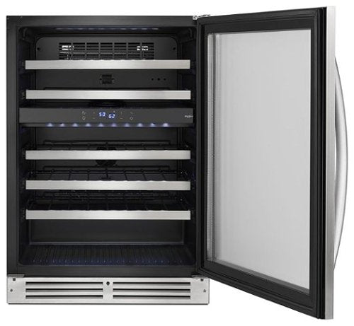 Whirlpool - 46-Bottle Wine Cooler - Stainless Steel