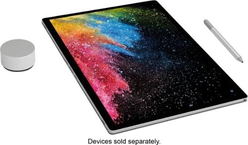 Microsoft - Geek Squad Certified Refurbished Surface Book 2 - 15" Touch-Screen Laptop - Intel Core i7 - 16GB Memory - 256GB SSD - Silver