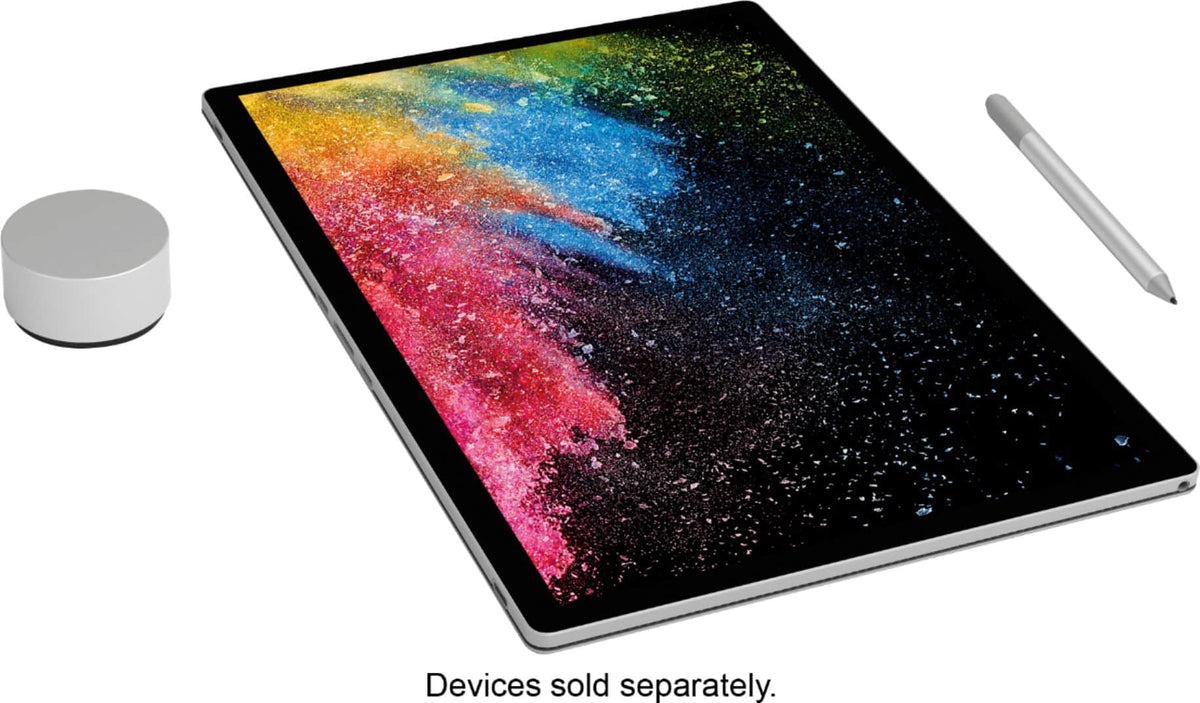 Microsoft - Geek Squad Certified Refurbished Surface Book 2 - 15" Touch-Screen Laptop - Intel Core i7 - 16GB Memory - 256GB SSD - Silver