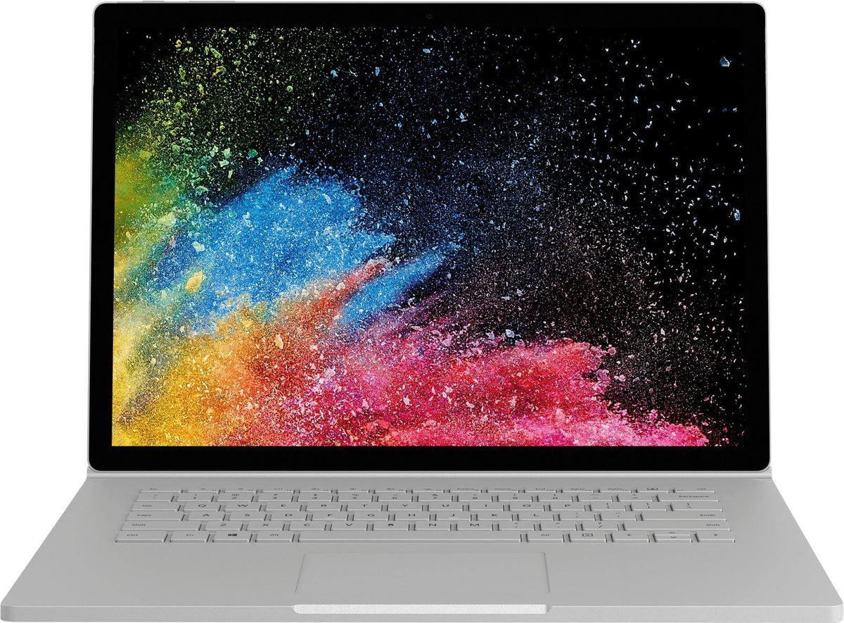 Microsoft - Geek Squad Certified Refurbished Surface Book 2 - 15" Touch-Screen Laptop - Intel Core i7 - 16GB Memory - 256GB SSD - Silver