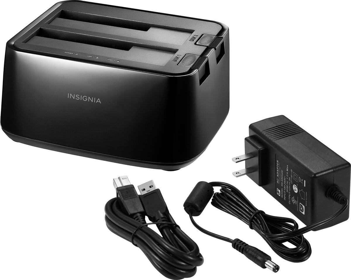 Insignia™ - 2-Bay HDD docking station