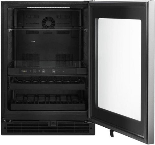 Whirlpool - 14-Bottle Beverage Cooler - Stainless Steel