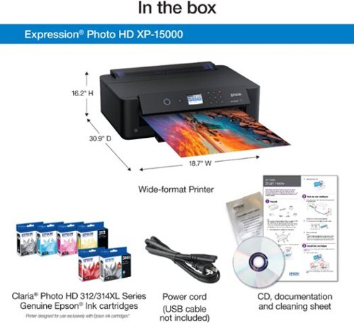 Epson - Expression Photo HD XP-15000 Wireless Inkjet Printer - Black