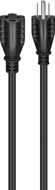 Best Buy essentials™ - 6’ 16ga Indoor/Outdoor Extension Power Cord - Black