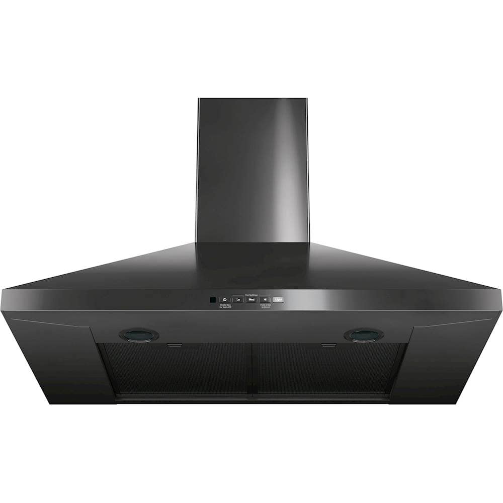 GE - 30 inches - Convertible - Wall Range Hood - Black Stainless Steel
