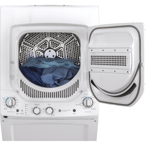 GE - 2.3 Cu. Ft. Top Load Washer and 4.4 Cu. Ft. Electric Dryer Laundry Center - White