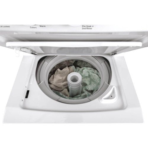 GE - 2.3 Cu. Ft. Top Load Washer and 4.4 Cu. Ft. Electric Dryer Laundry Center - White