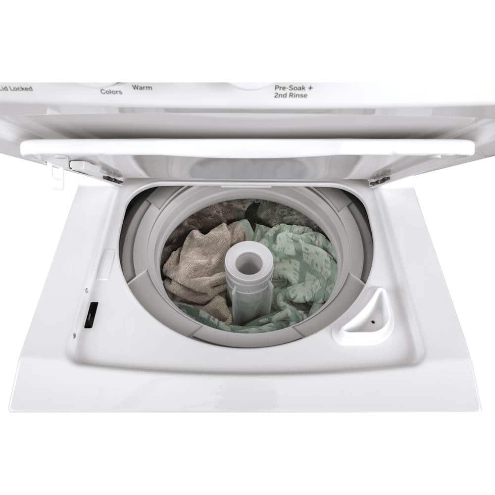 GE - 2.3 Cu. Ft. Top Load Washer and 4.4 Cu. Ft. Electric Dryer Laundry Center - White