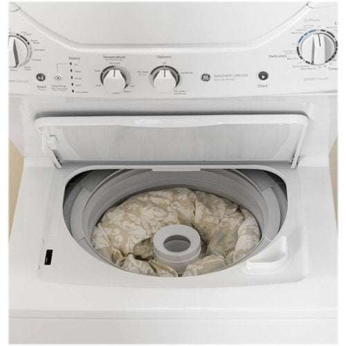 GE - 2.3 Cu. Ft. Top Load Washer and 4.4 Cu. Ft. Electric Dryer Laundry Center - White