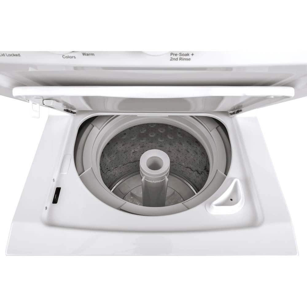 GE - 2.3 Cu. Ft. Top Load Washer and 4.4 Cu. Ft. Electric Dryer Laundry Center - White