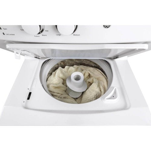 GE - 3.8 Cu. Ft. Top Load Washer and 5.9 Cu. Ft. Electric Dryer Laundry Center - White