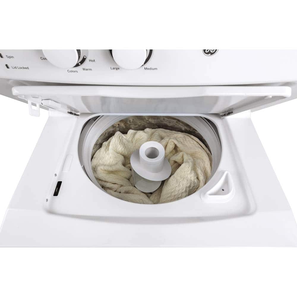 GE - 3.8 Cu. Ft. Top Load Washer and 5.9 Cu. Ft. Electric Dryer Laundry Center - White