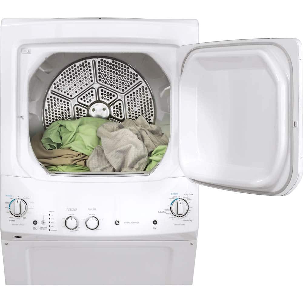 GE - 3.8 Cu. Ft. Top Load Washer and 5.9 Cu. Ft. Electric Dryer Laundry Center - White
