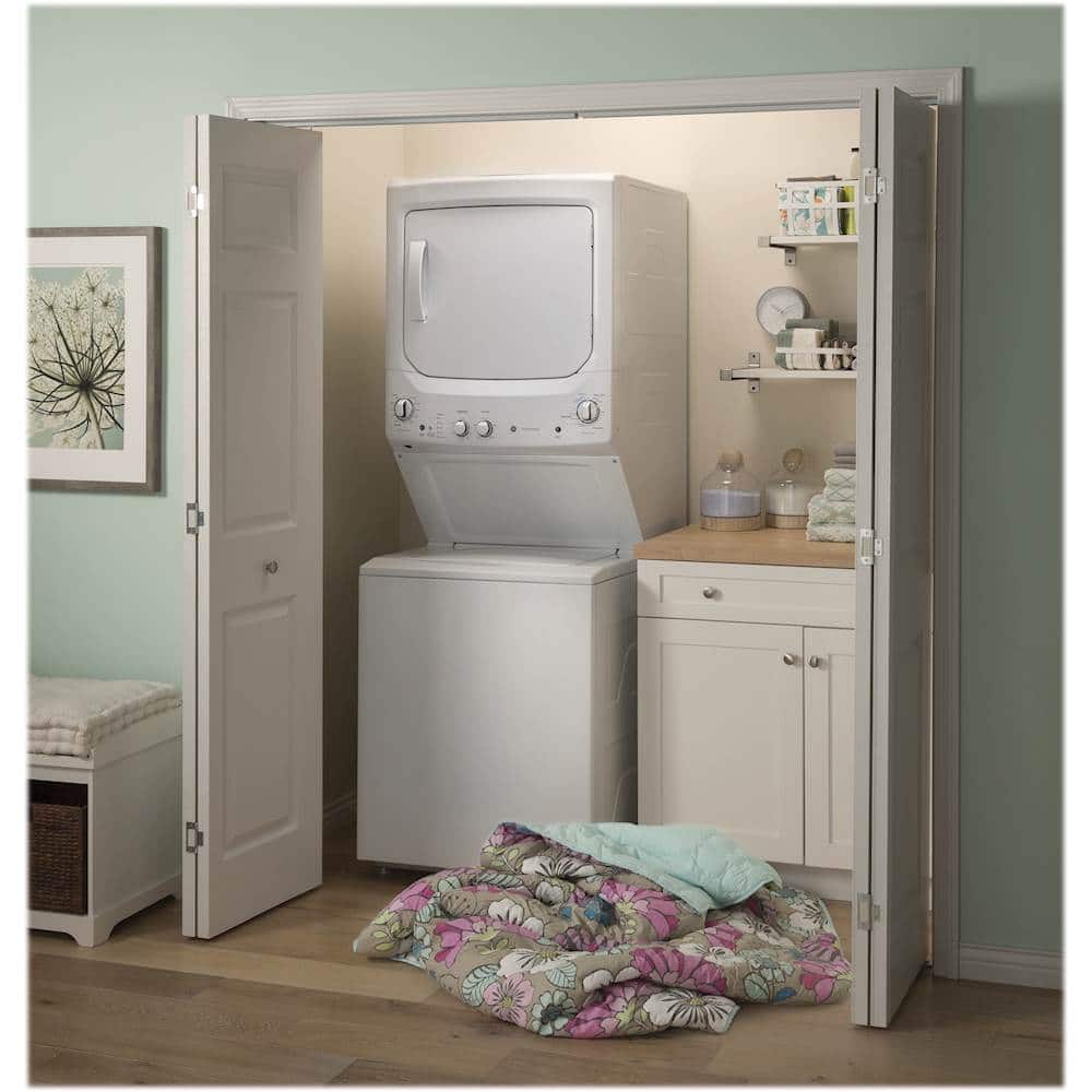 GE - 3.8 Cu. Ft. Top Load Washer and 5.9 Cu. Ft. Electric Dryer Laundry Center - White