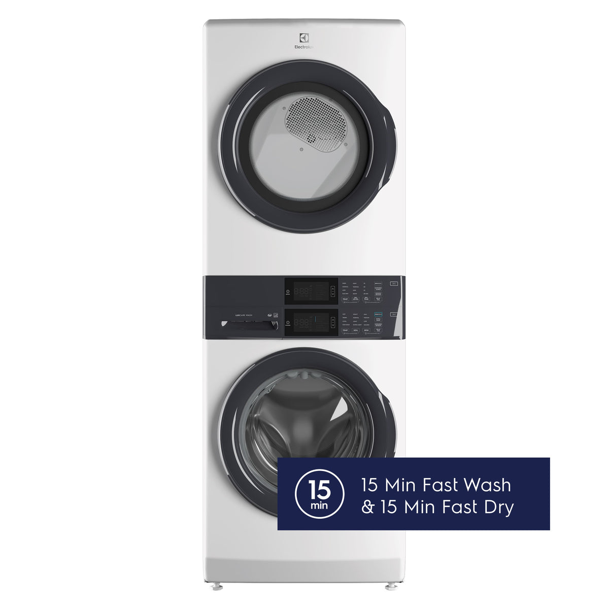 Electrolux - Laundry Tower Single Unit Front Load 4.4 Cu. Ft. Washer & 8 Cu. Ft. Electric Dryer - White