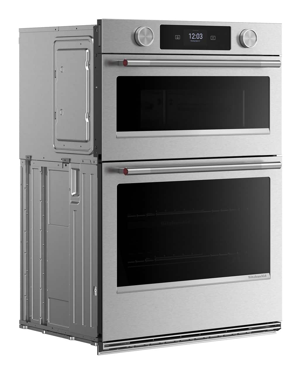 KitchenAid - 30" Smart Built-In Electric Combination Wall Oven with Microwave and Intelligent Cooking Camera - Stainless Steel