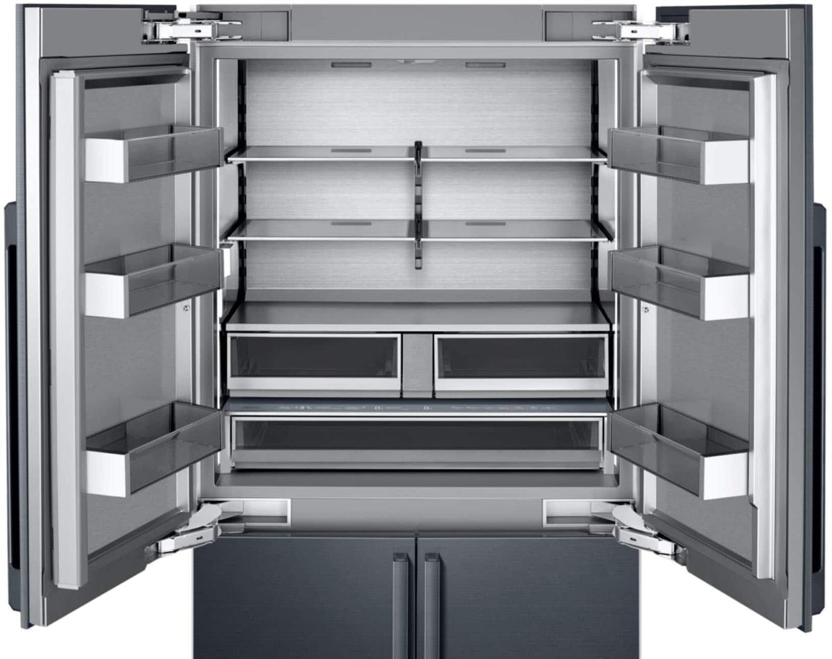 Dacor - 42 in. Wide 23.5 Cu Ft 4-Door Flex French Door Built In Refrigerator with SteelCool Interior and Cocktail Ice - Custom Panel Ready