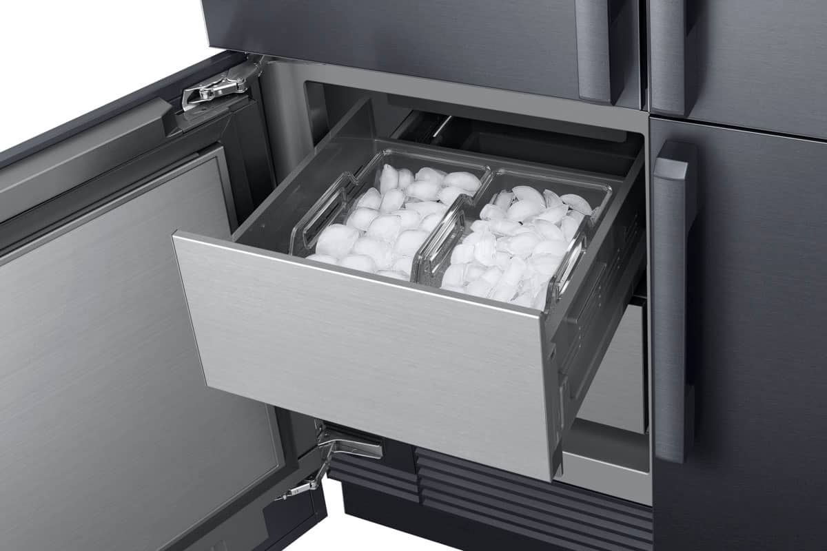 Dacor - 42 in. Wide 23.5 Cu Ft 4-Door Flex French Door Built In Refrigerator with SteelCool Interior and Cocktail Ice - Custom Panel Ready