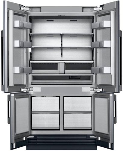 Dacor - 42 in. Wide 23.5 Cu Ft 4-Door Flex French Door Built In Refrigerator with SteelCool Interior and Cocktail Ice - Custom Panel Ready