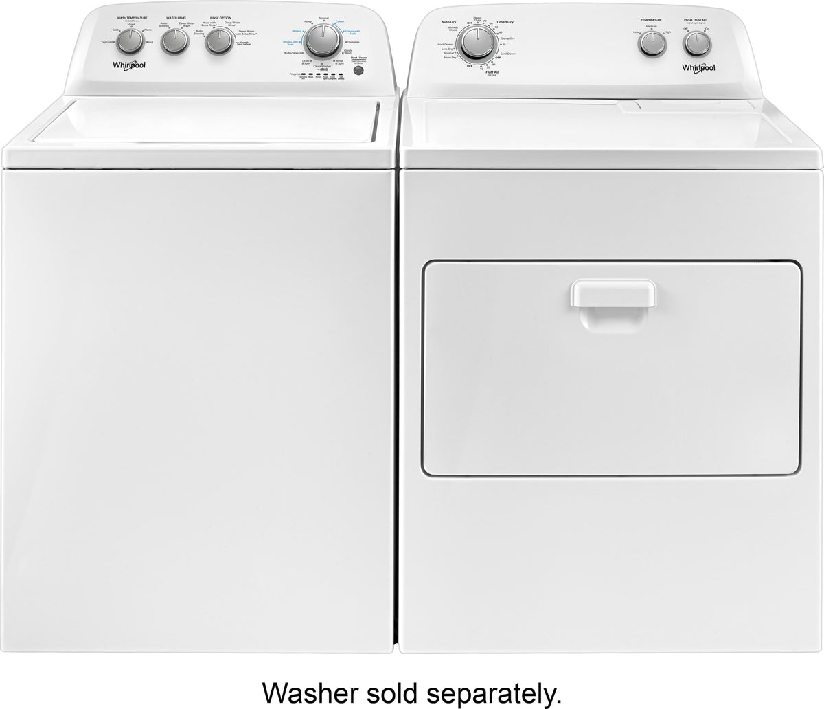 Whirlpool - 7 Cu. Ft. Electric Dryer with AutoDry Drying System - White