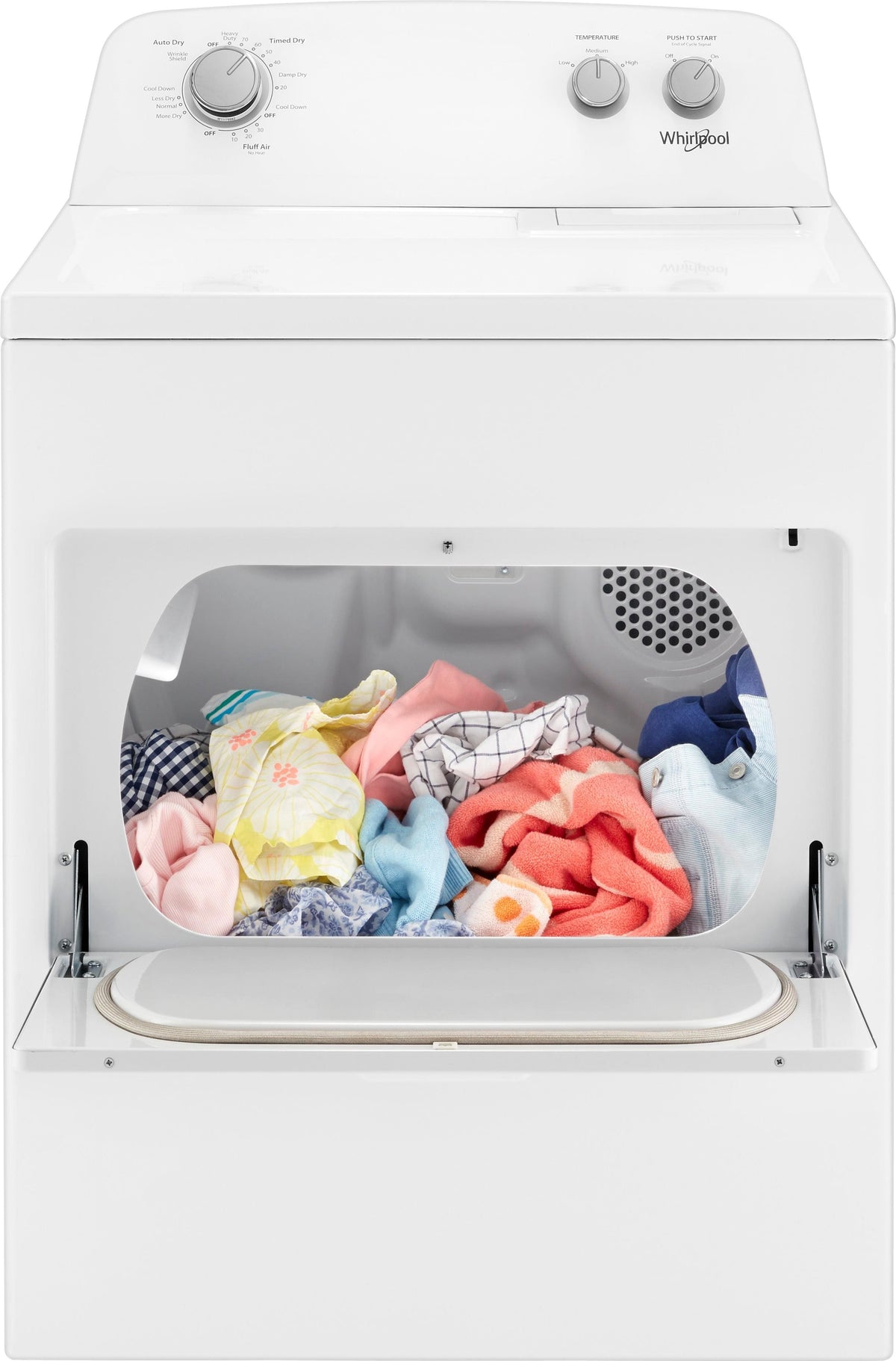 Whirlpool - 7 Cu. Ft. Electric Dryer with AutoDry Drying System - White