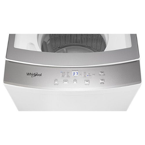 Whirlpool - 1.6 Cu. Ft. Top Load Washer and 3.4 Cu. Ft. Electric Dryer with Smooth Wave Stainless Steel Wash Basket - White