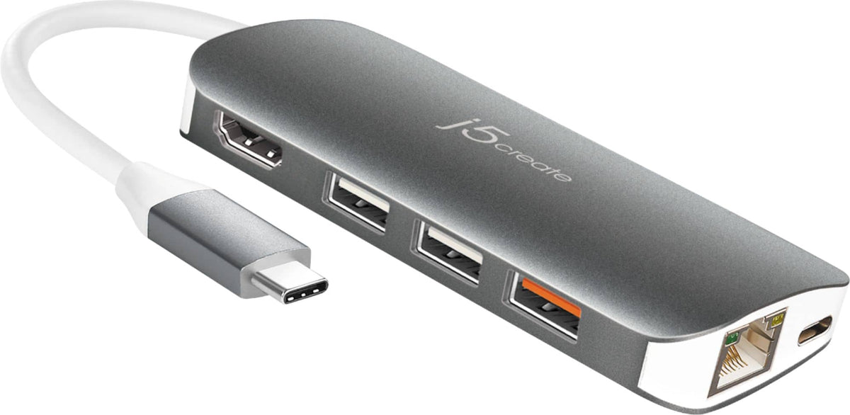 j5create - USB-C Multi Adapter for Mac, PC and More - Silver