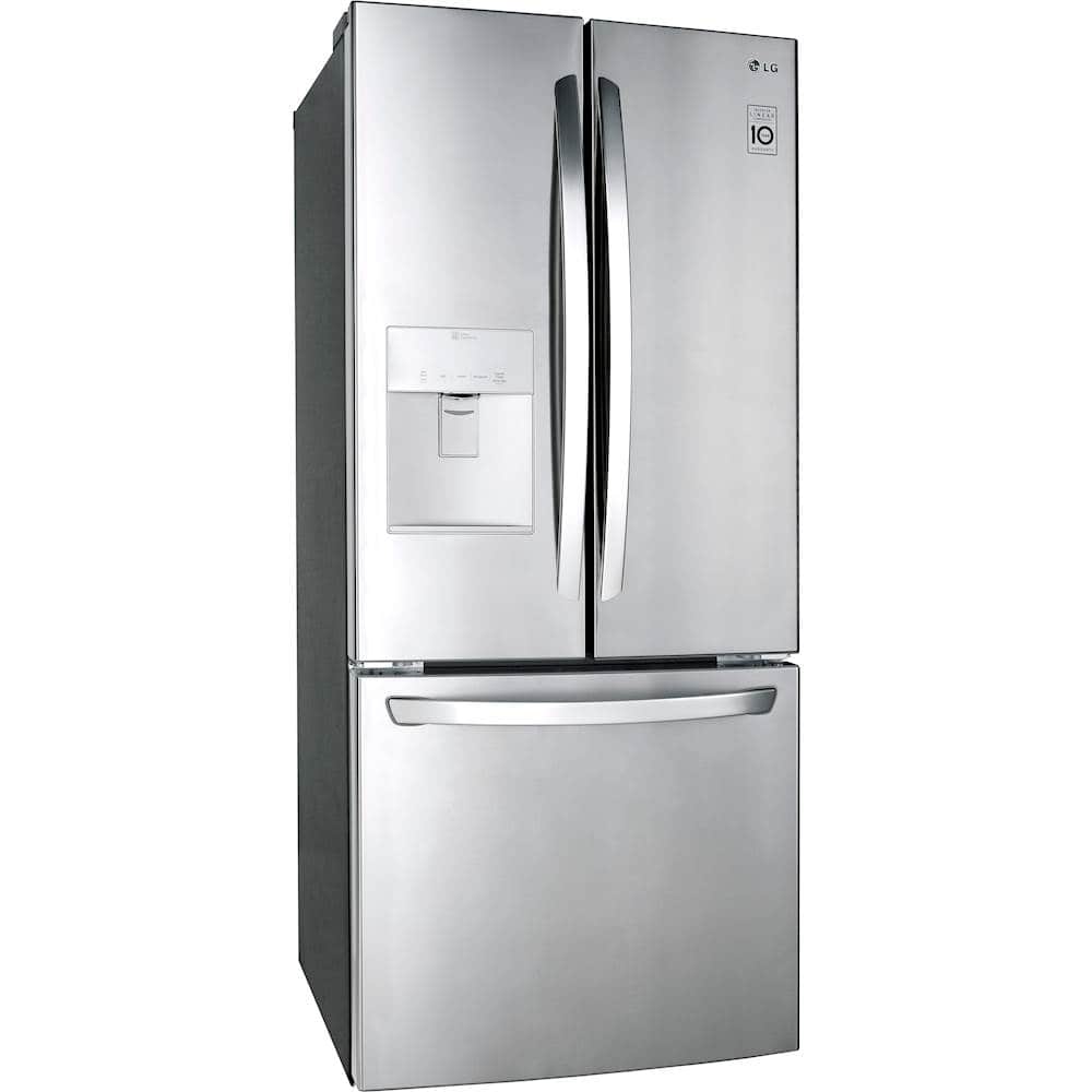 LG - 30-in Wide 21.8 Cu. Ft. French Door Refrigerator with External Water Dispenser - Stainless Steel