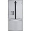 LG - 30-in Wide 21.8 Cu. Ft. French Door Refrigerator with External Water Dispenser - Stainless Steel