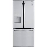 LG - 30-in Wide 21.8 Cu. Ft. French Door Refrigerator with External Water Dispenser - Stainless Steel