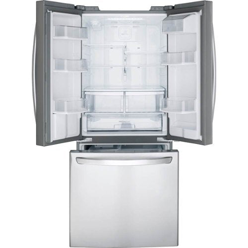 LG - 30-in Wide 21.8 Cu. Ft. French Door Refrigerator with External Water Dispenser - Stainless Steel