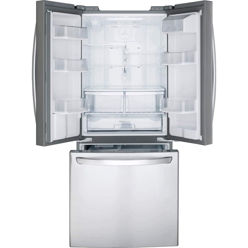 LG - 30-in Wide 21.8 Cu. Ft. French Door Refrigerator with External Water Dispenser - Stainless Steel