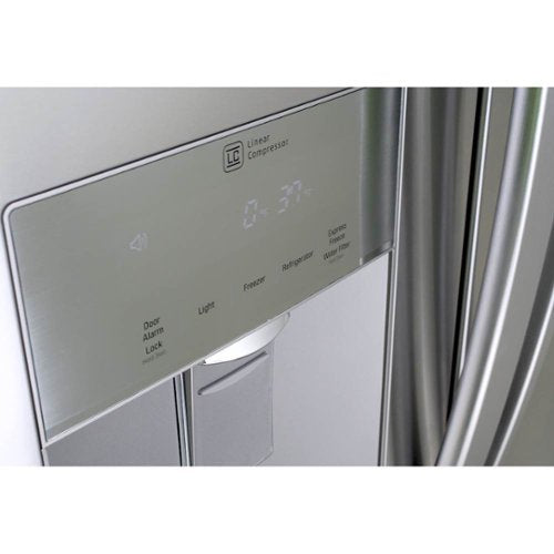 LG - 30-in Wide 21.8 Cu. Ft. French Door Refrigerator with External Water Dispenser - Stainless Steel