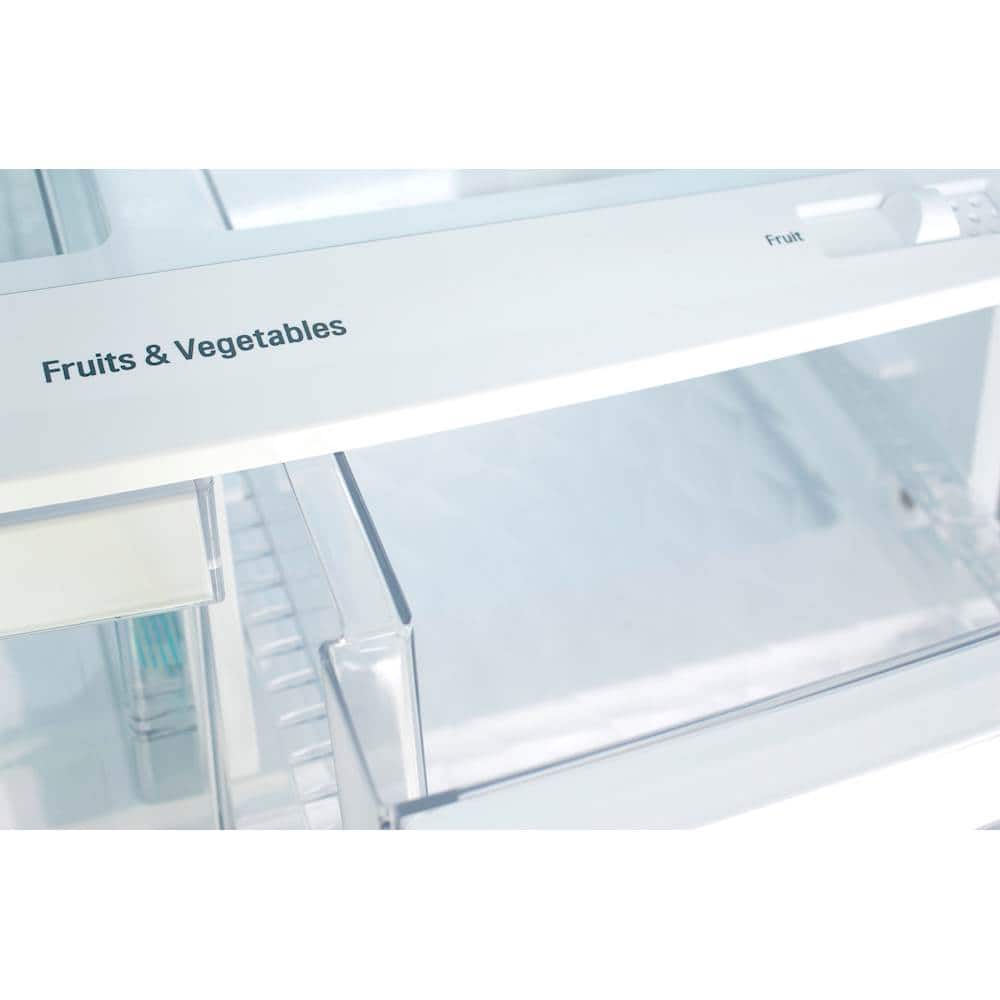 LG - 30-in Wide 21.8 Cu. Ft. French Door Refrigerator with External Water Dispenser - Stainless Steel