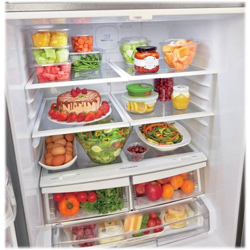 LG - 30-in Wide 21.8 Cu. Ft. French Door Refrigerator with External Water Dispenser - Stainless Steel