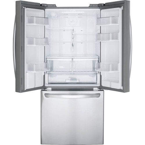 LG - 30-in Wide 21.8 Cu. Ft. French Door Refrigerator with External Water Dispenser - Stainless Steel