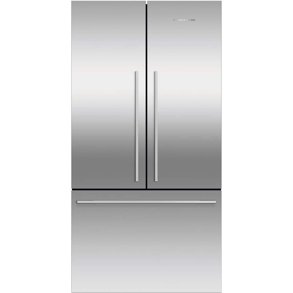 Fisher & Paykel - 36 in. Wide ActiveSmart 20.1 Cu. Ft. French Door Counter-Depth Refrigerator - Stainless Steel