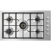 Fisher & Paykel - 36 in. Wide 5 Burner Gas Cooktop - Stainless Steel