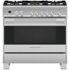 Fisher & Paykel - 36 in. Wide 5 Burner 4.9 Cu. Ft. Self-Cleaning Freestanding Dual Fuel Convection Range - Stainless Steel