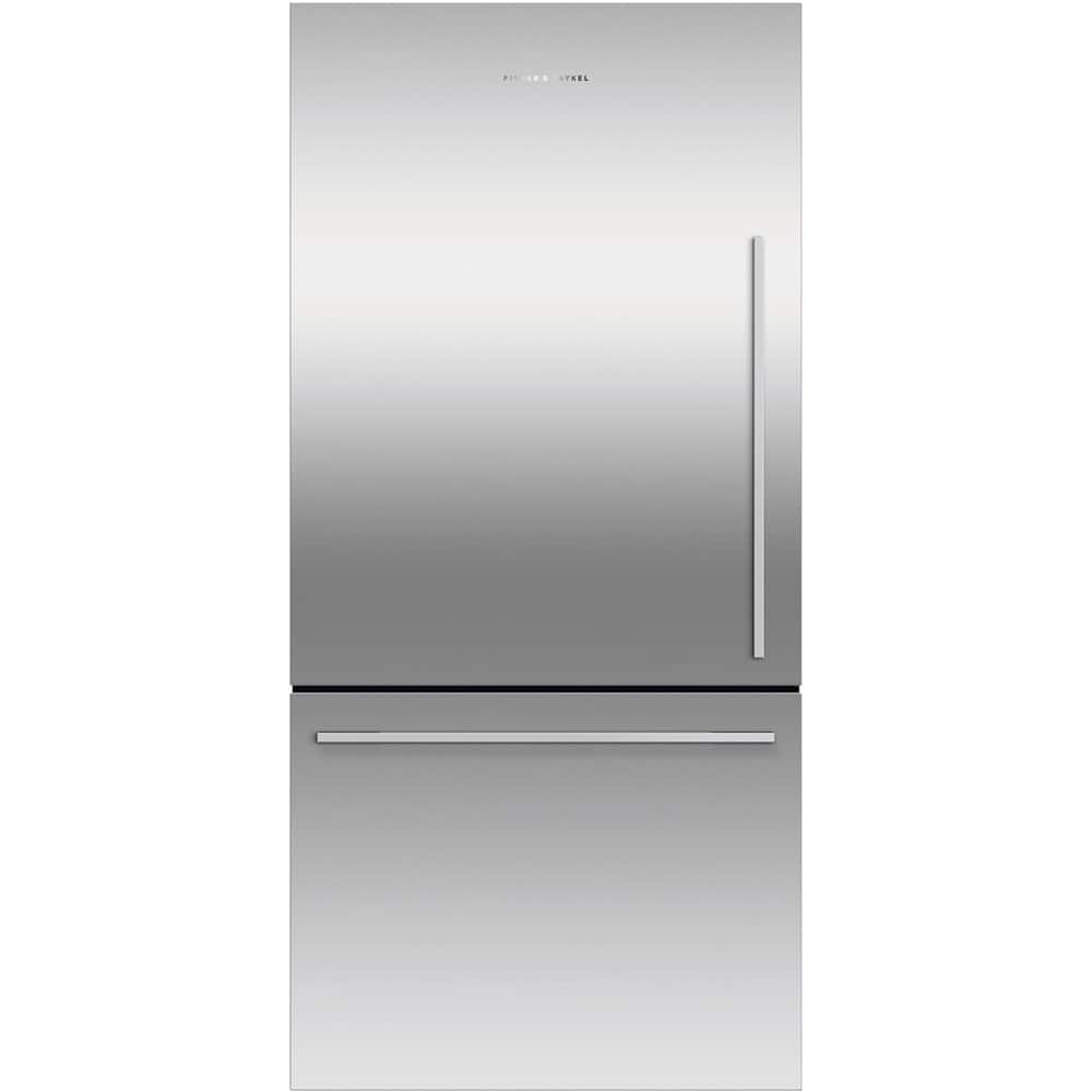 Fisher & Paykel - 32 in. Wide ActiveSmart 17.1 Cu. Ft. Bottom-Freezer Counter-Depth Refrigerator - Stainless Steel