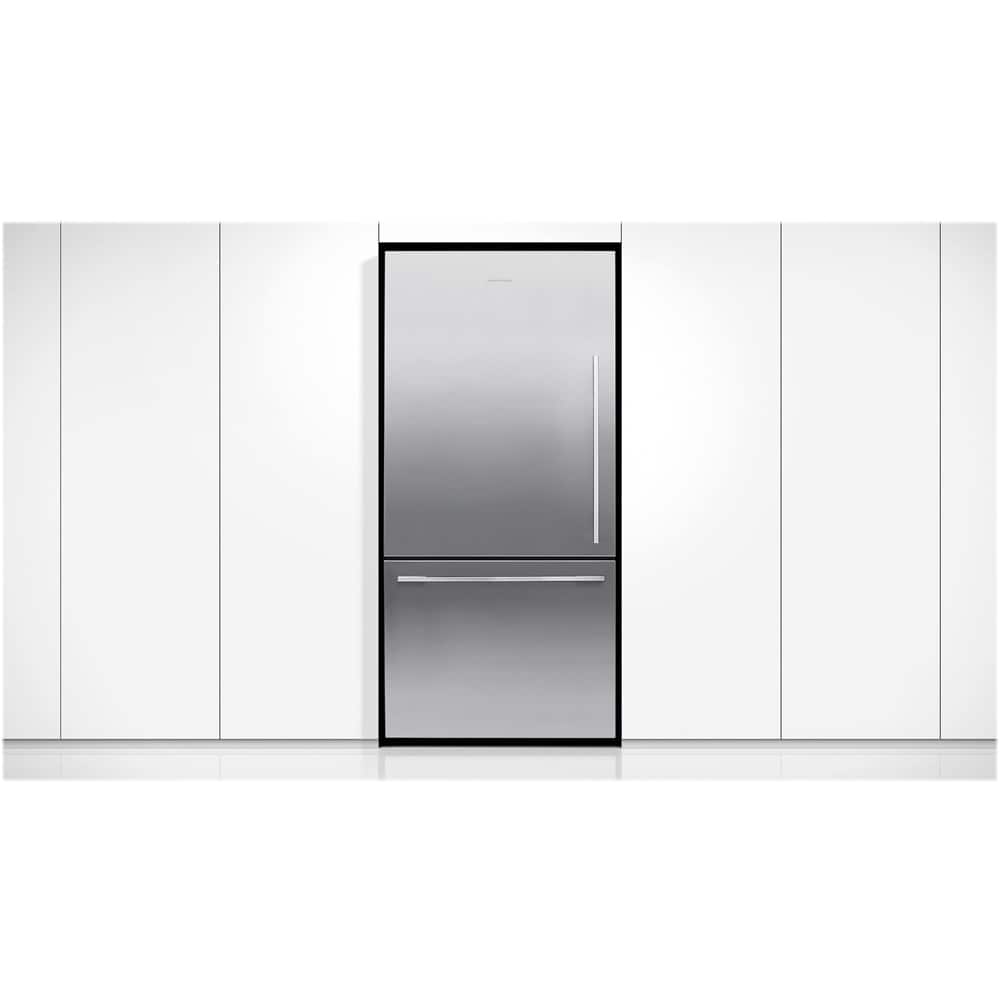 Fisher & Paykel - 32 in. Wide ActiveSmart 17.1 Cu. Ft. Bottom-Freezer Counter-Depth Refrigerator - Stainless Steel