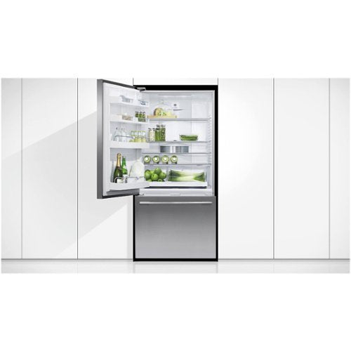 Fisher & Paykel - 32 in. Wide ActiveSmart 17.1 Cu. Ft. Bottom-Freezer Counter-Depth Refrigerator - Stainless Steel