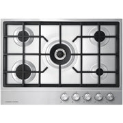 Fisher & Paykel - 30 in. Wide 5 Burner Gas Cooktop - Stainless Steel