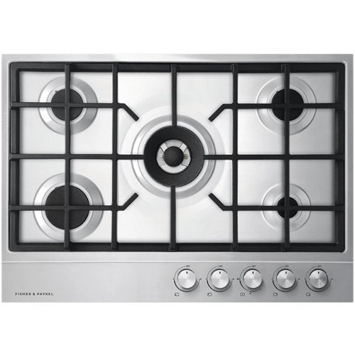 Fisher & Paykel - 30 in. Wide 5 Burner Gas Cooktop - Stainless Steel