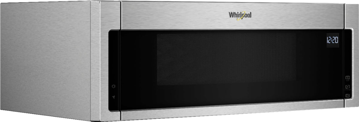 Whirlpool - 1.1 Cu. Ft. Low Profile Over-the-Range Microwave Hood Combination with Hidden Control Panel - Stainless Steel